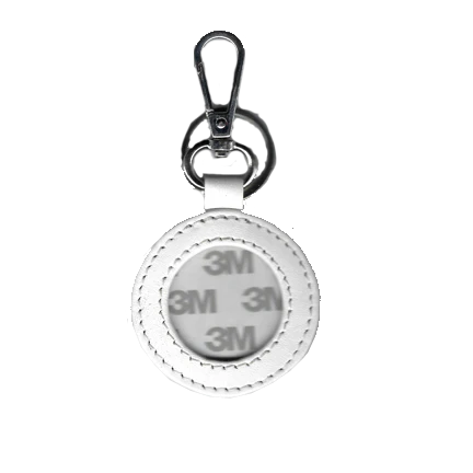 Petite Round Leather Key Fob