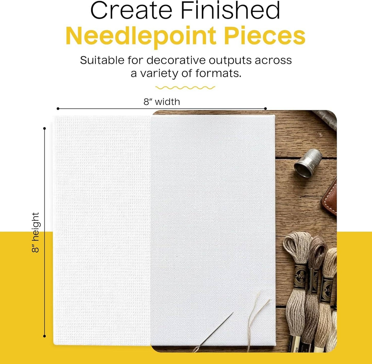 Blank Needlepoint Canvas Sheets Set of 6 13 Mesh Mono Canvas