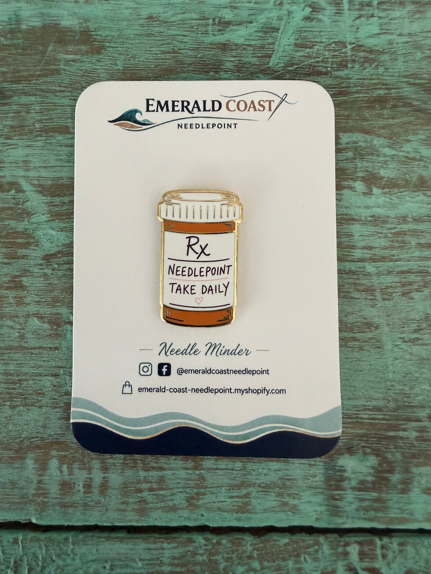 Needlepoint-Take Daily Bottle Needle Minder