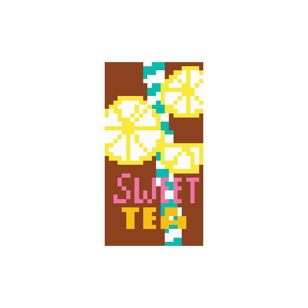Sweet Tea 1.25"x 2.25" Mini Needlepoint Canvas