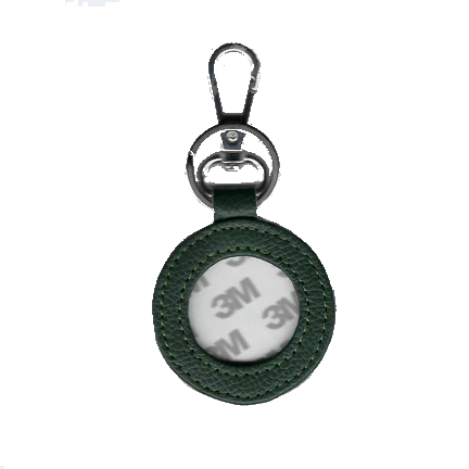 Petite Round Leather Key Fob