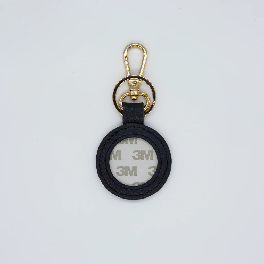 Petite Round Leather Key Fob