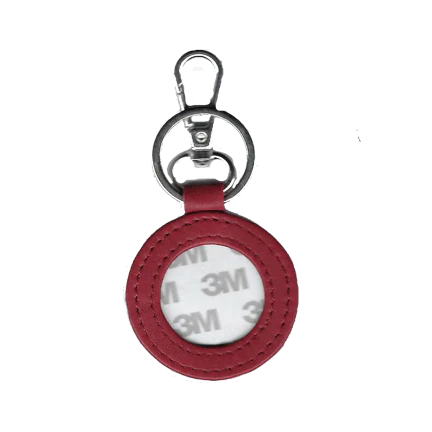 Petite Round Leather Key Fob
