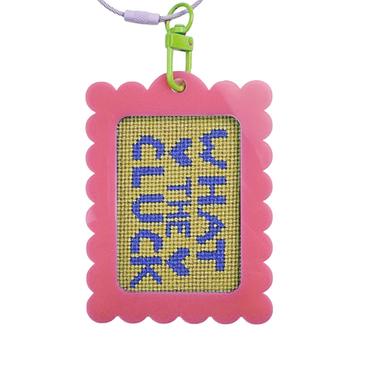 Bag Tag: Large Scallop Rectangle