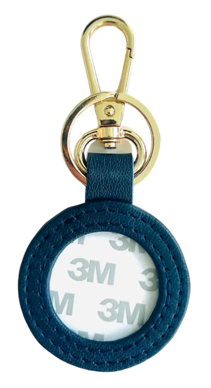 Petite Round Leather Key Fob