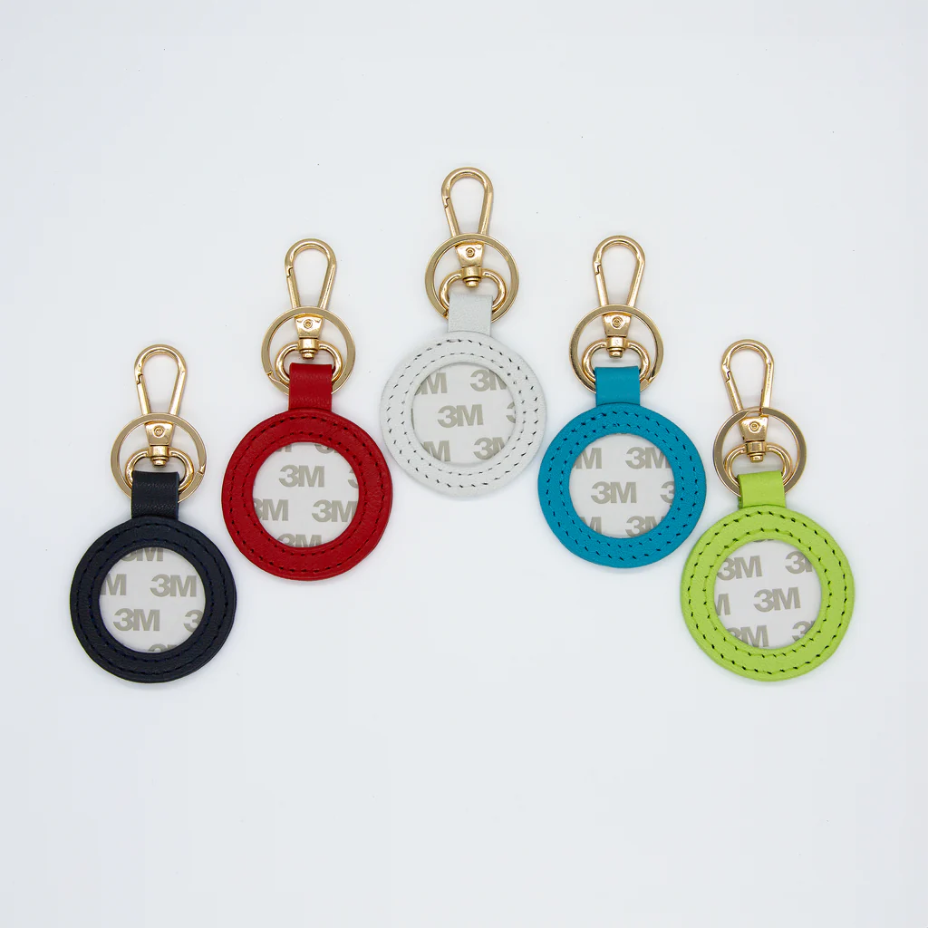 Petite Round Leather Key Fob