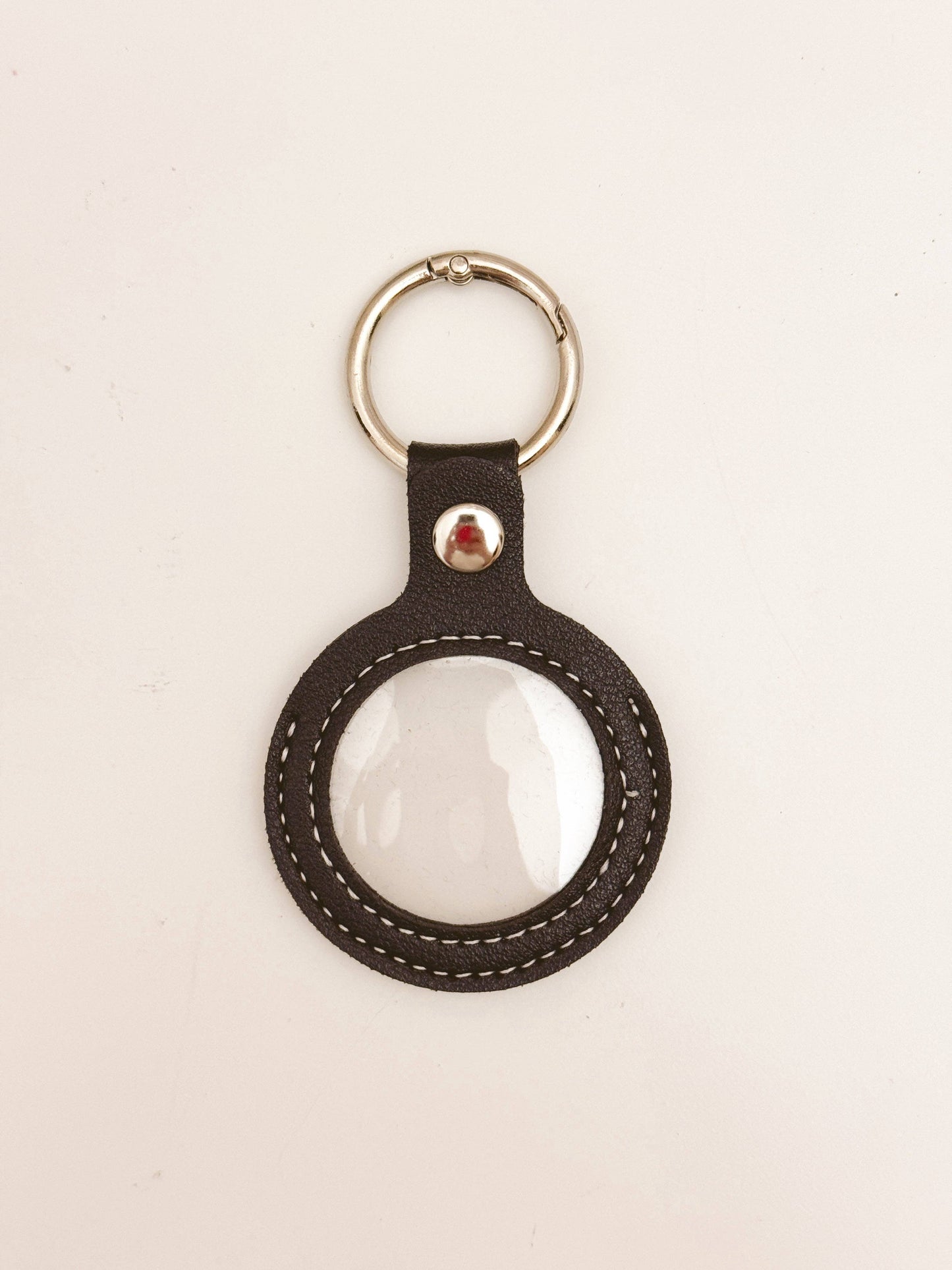Needlepoint Self Finishing Leather Key Fob Bag Tag Interchangeable Finishing Keychain